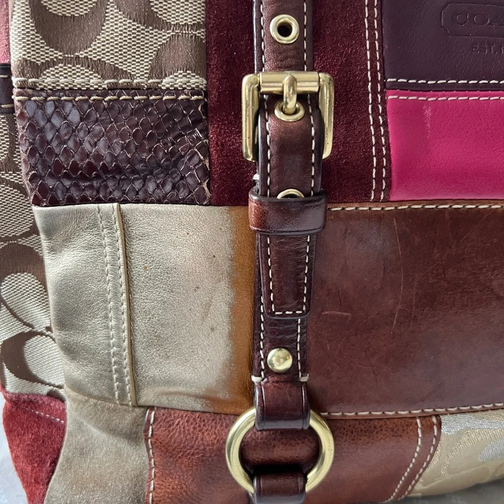 LAST CHANCE- Coach Patchwork Tote - Picture 3 of 15
